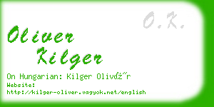 oliver kilger business card